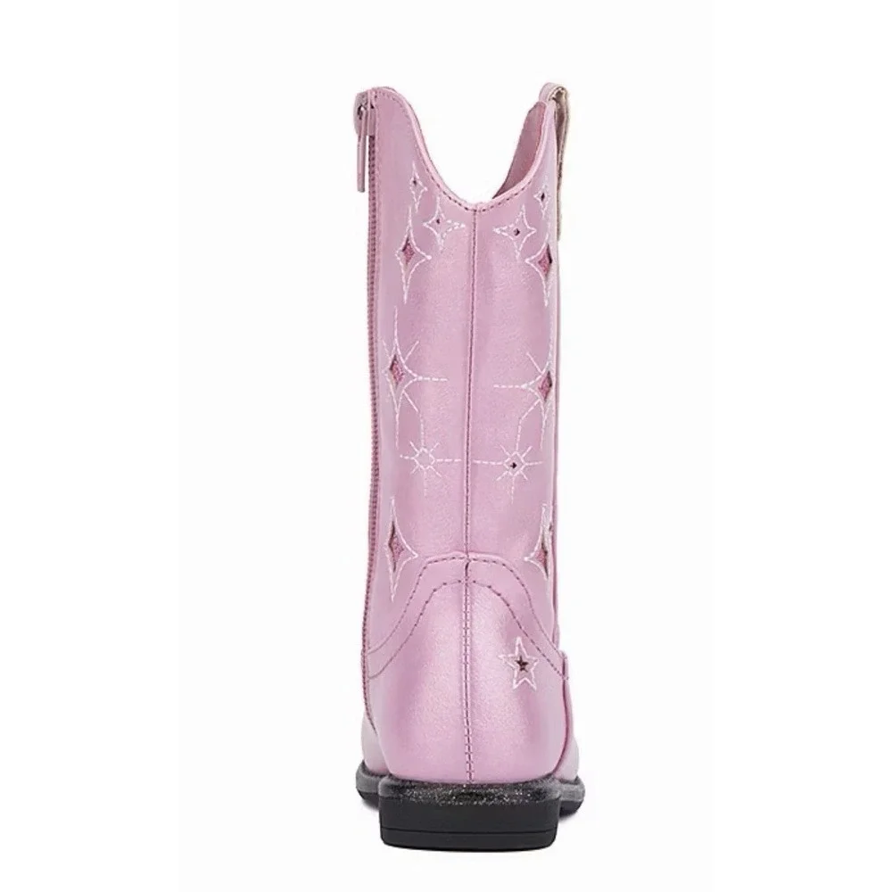 Olivia Miller Toddler Girls Block Heel Cov-uy Pink Boots Size 7